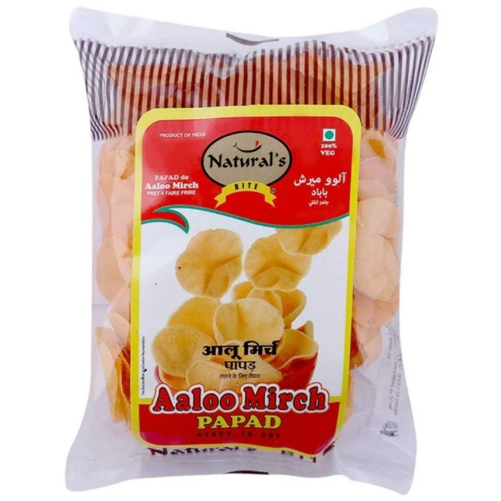 Aaloo Mirch Papad Natural’s Bite  印度馬鈴薯片 (辣) 100 gm