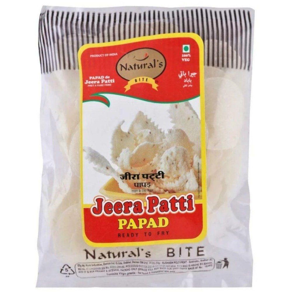 Jeera Papad Patti Natural’s Bite 印度小脆片 (小茴香口味) 100 gm