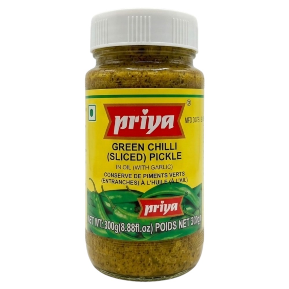 Green Chilli Pickle With Garlic Priya 印度綠辣椒片醃漬物 300 gm