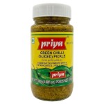 Green Chilli Pickle With Garlic Priya 印度綠辣椒片醃漬物 300 gm