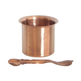 Copper Glass With Spoon 3inch 印度風杯子 湯匙