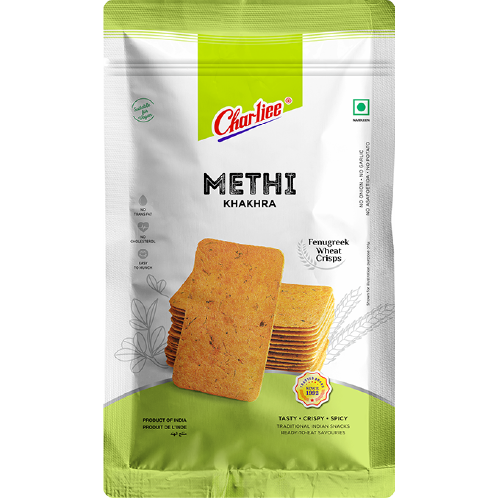 Methi Khakhra CHARLIEE 印度卡喀拉休閒脆片 (胡蘆巴味) 150 gm