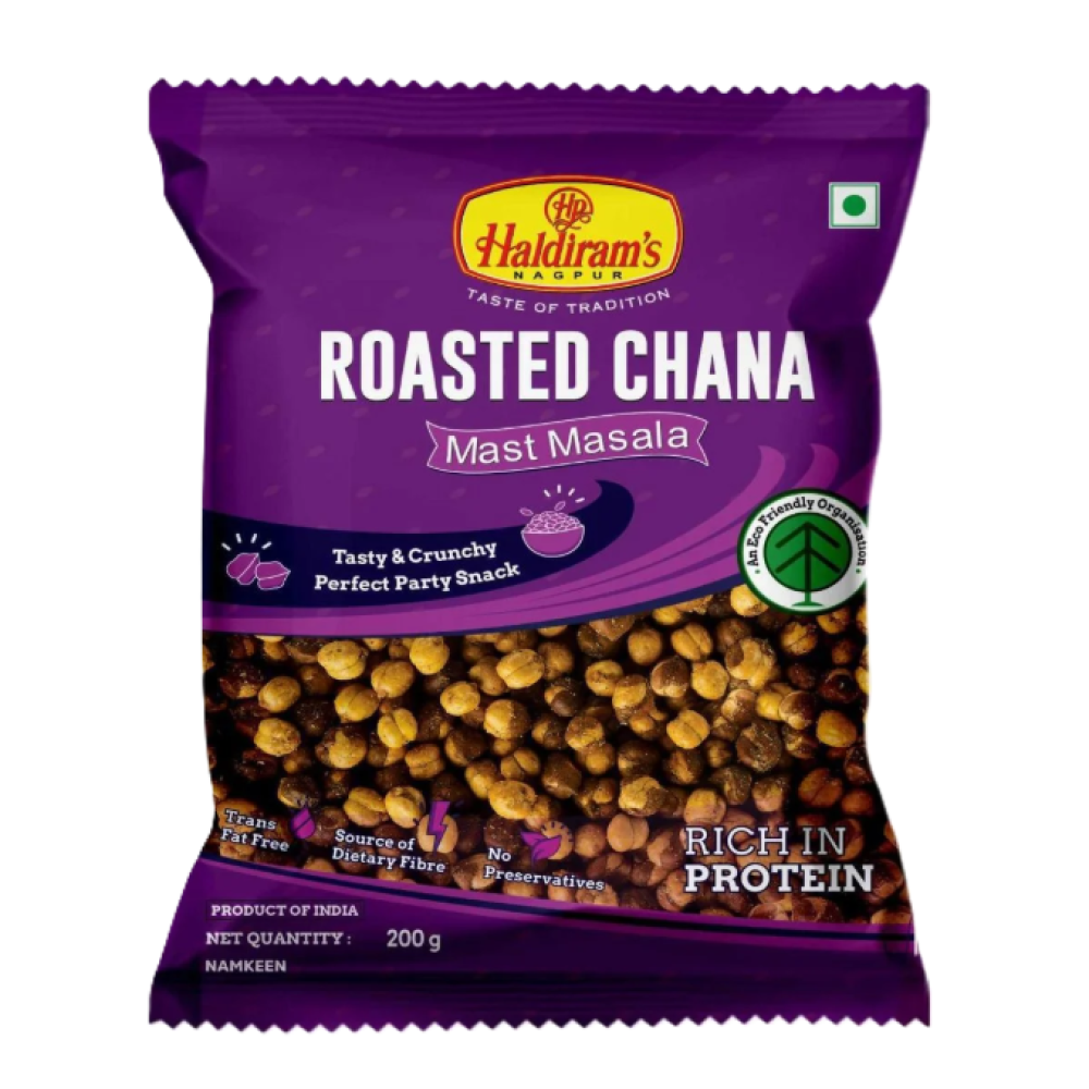 Roasted Chana (Chana Cracker) Haldiram's 印度香料黑雞豆休閒點心 200 gm