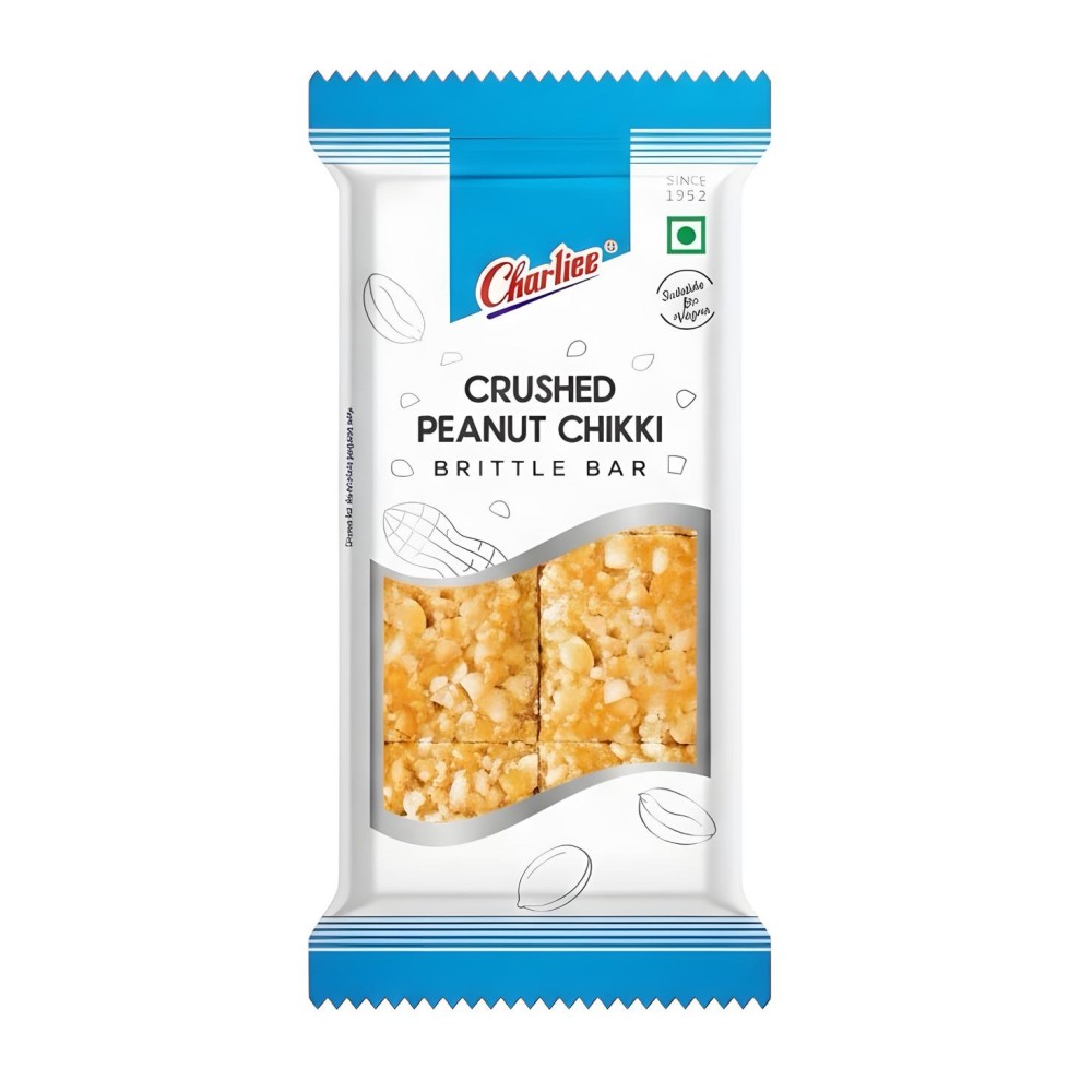 Crushed Peanut Chikki Bar Charliee's 印度方塊碎花生糖 100 gm